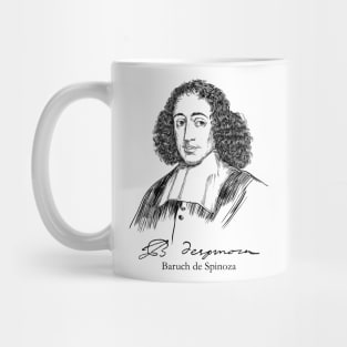 Baruch Spinoza, Dutch philosopher, philosophy, Mug